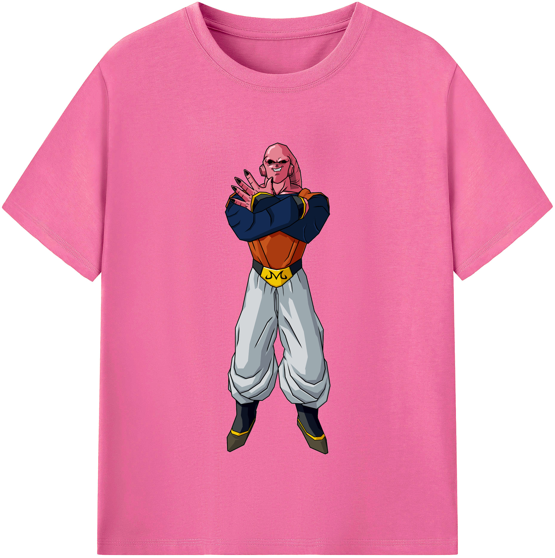 （画像用） ドラゴンボール 魔人ブウ DRAGON BALL Majin Buu レディースカジュアルプリントTシャツ（綿100％）